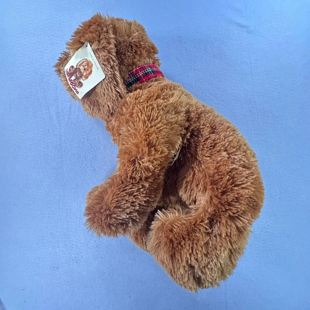 Vintage NWT GUND Lord & Taylor Labradoodle Plush Brown Dog Collar 12